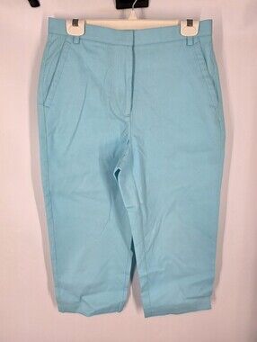 Liz Claiborne Lizsport Anissa Aqua Blue Cropped Pants Size 10 Capris